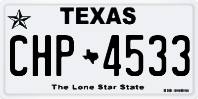 TX license plate CHP4533