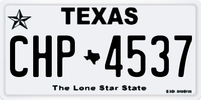TX license plate CHP4537