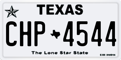 TX license plate CHP4544