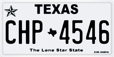TX license plate CHP4546