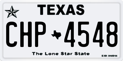 TX license plate CHP4548