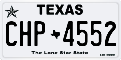 TX license plate CHP4552