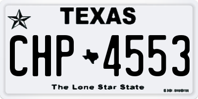TX license plate CHP4553