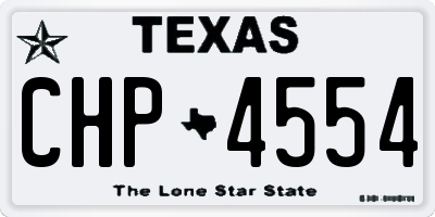 TX license plate CHP4554