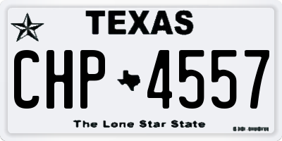 TX license plate CHP4557