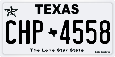 TX license plate CHP4558