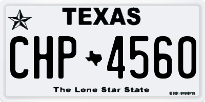TX license plate CHP4560