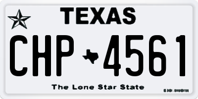 TX license plate CHP4561