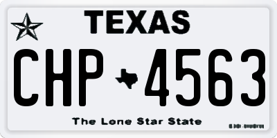 TX license plate CHP4563