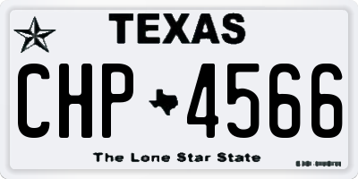 TX license plate CHP4566