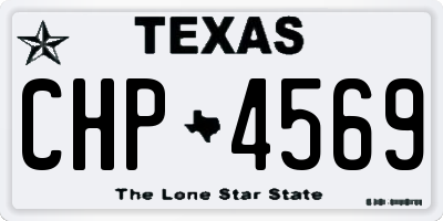 TX license plate CHP4569