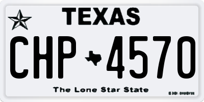 TX license plate CHP4570
