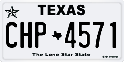 TX license plate CHP4571
