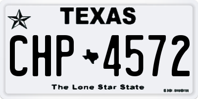 TX license plate CHP4572