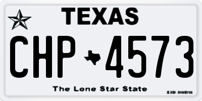 TX license plate CHP4573