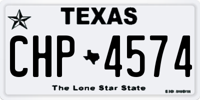 TX license plate CHP4574