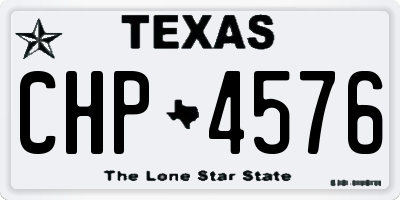 TX license plate CHP4576
