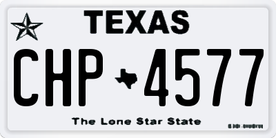 TX license plate CHP4577