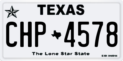 TX license plate CHP4578