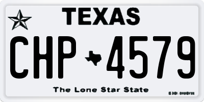 TX license plate CHP4579