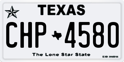 TX license plate CHP4580