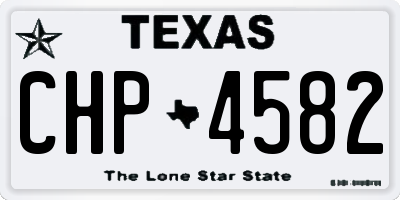 TX license plate CHP4582