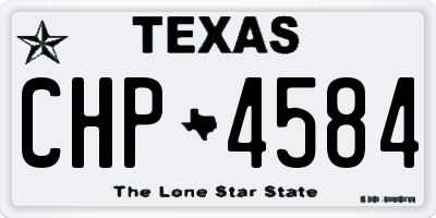 TX license plate CHP4584