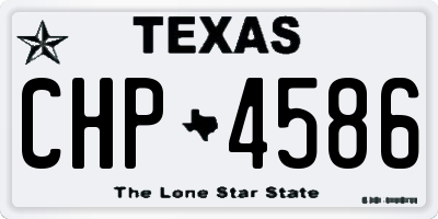 TX license plate CHP4586