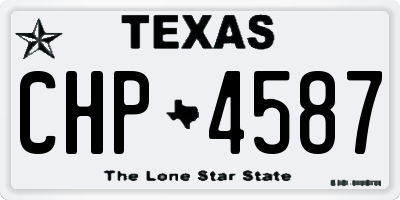 TX license plate CHP4587