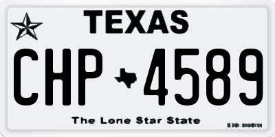 TX license plate CHP4589