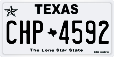 TX license plate CHP4592