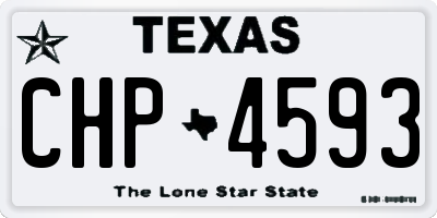 TX license plate CHP4593