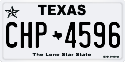 TX license plate CHP4596
