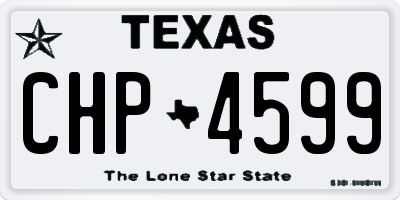 TX license plate CHP4599