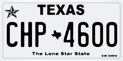 TX license plate CHP4600