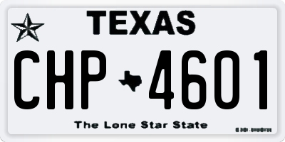 TX license plate CHP4601