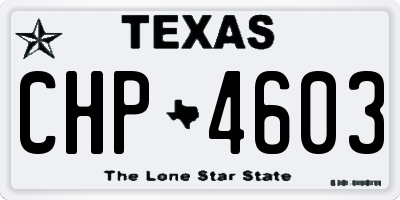 TX license plate CHP4603