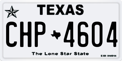 TX license plate CHP4604