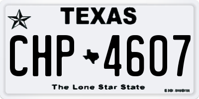 TX license plate CHP4607