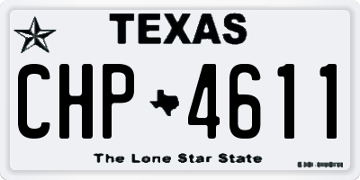 TX license plate CHP4611