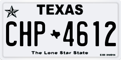 TX license plate CHP4612