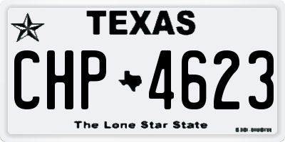 TX license plate CHP4623
