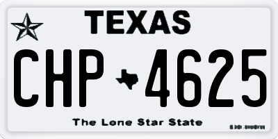 TX license plate CHP4625