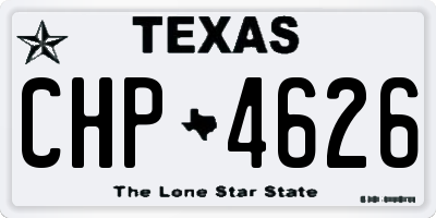 TX license plate CHP4626