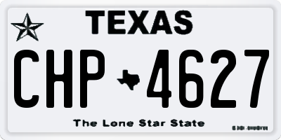 TX license plate CHP4627