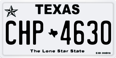 TX license plate CHP4630