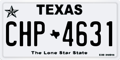 TX license plate CHP4631