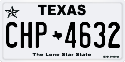 TX license plate CHP4632