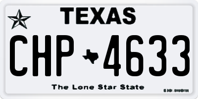 TX license plate CHP4633
