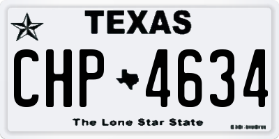 TX license plate CHP4634